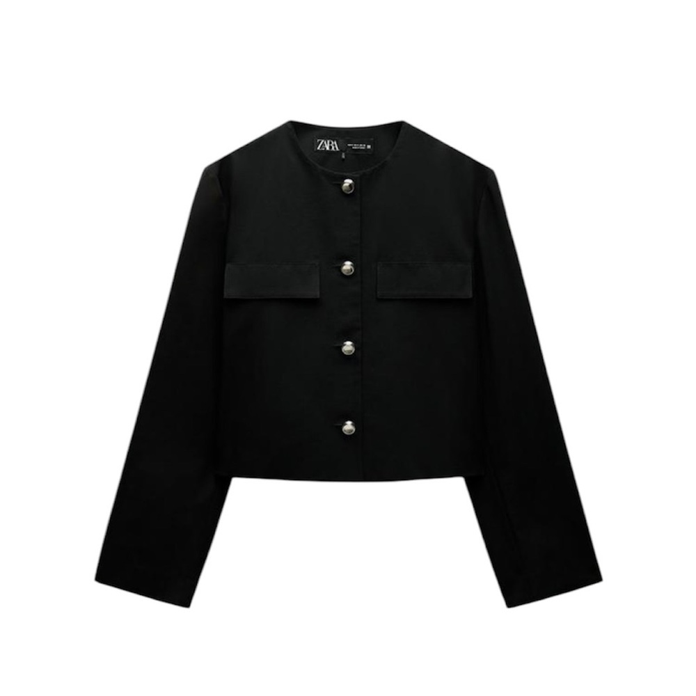 NWT ZARA METAL BUTTON JACKET